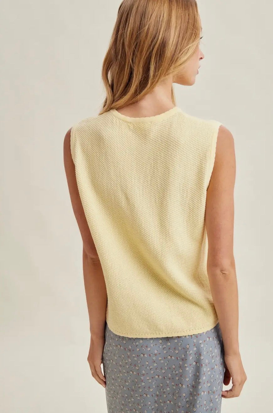 Daisy Button Sweater Vest