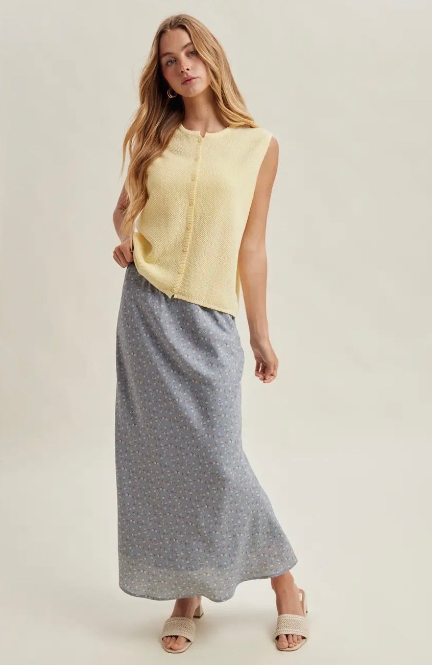 Daisy Button Sweater Vest