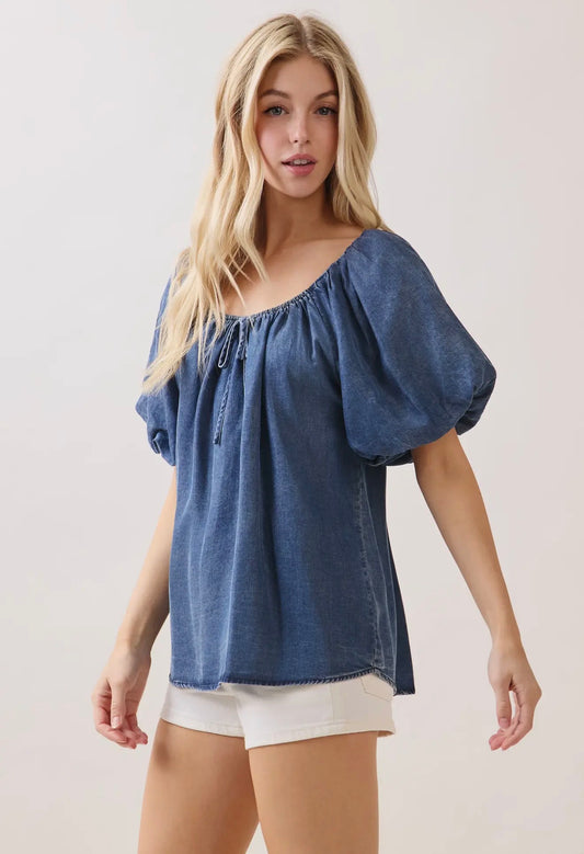 Denim Wash Blouse