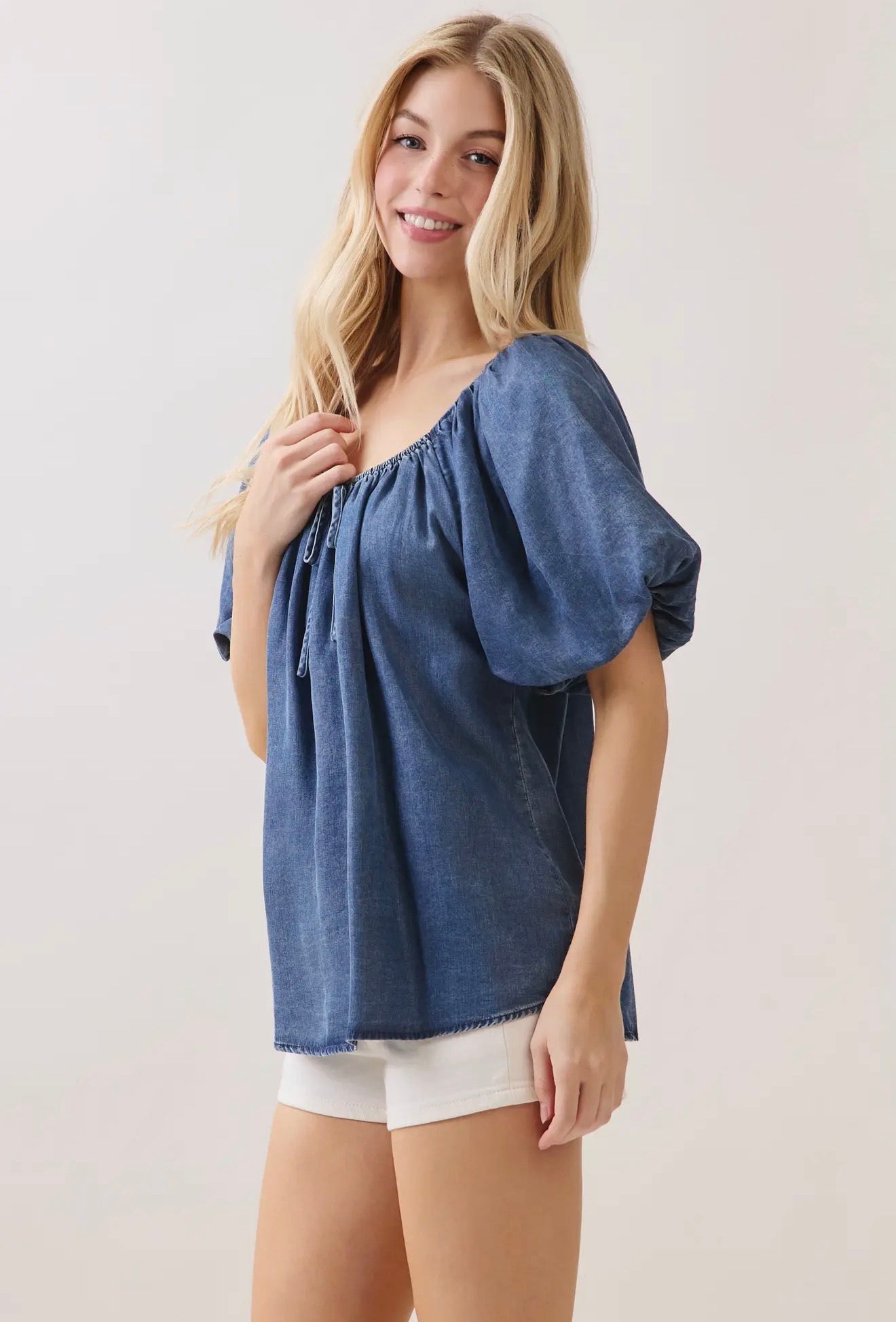 Denim Wash Blouse