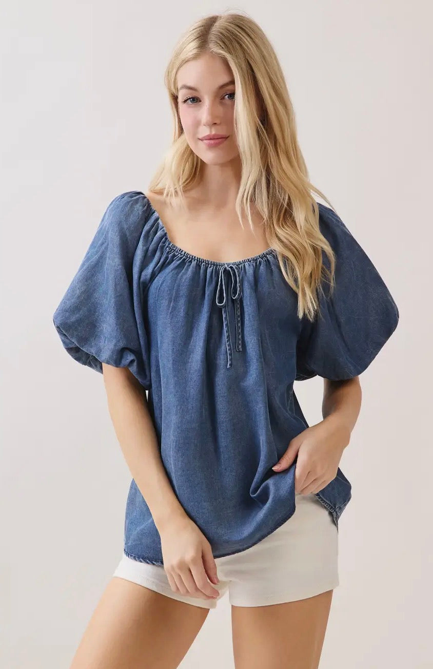 Denim Wash Blouse