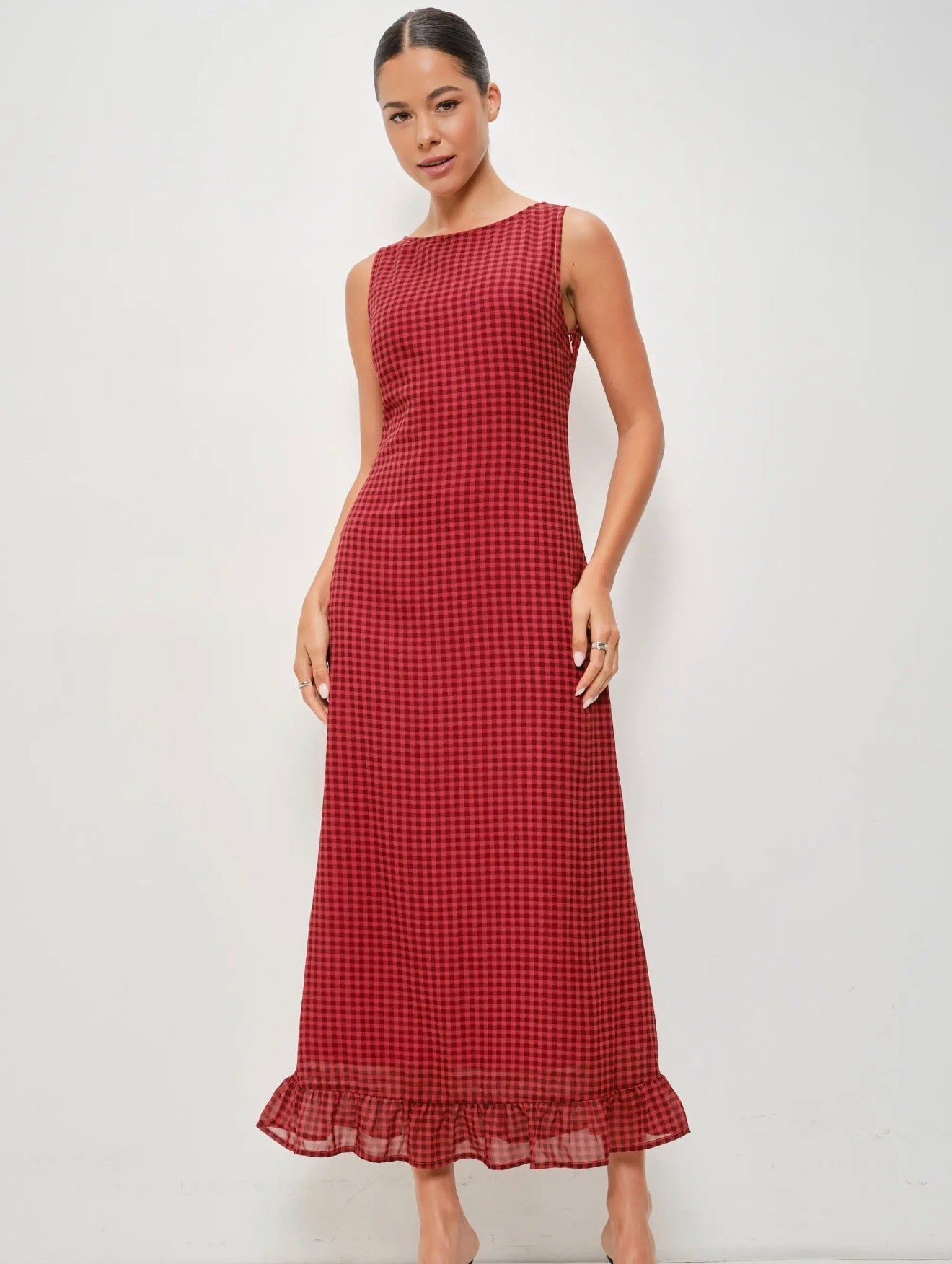 Aella Gingham Maxi Dress *Preorder*