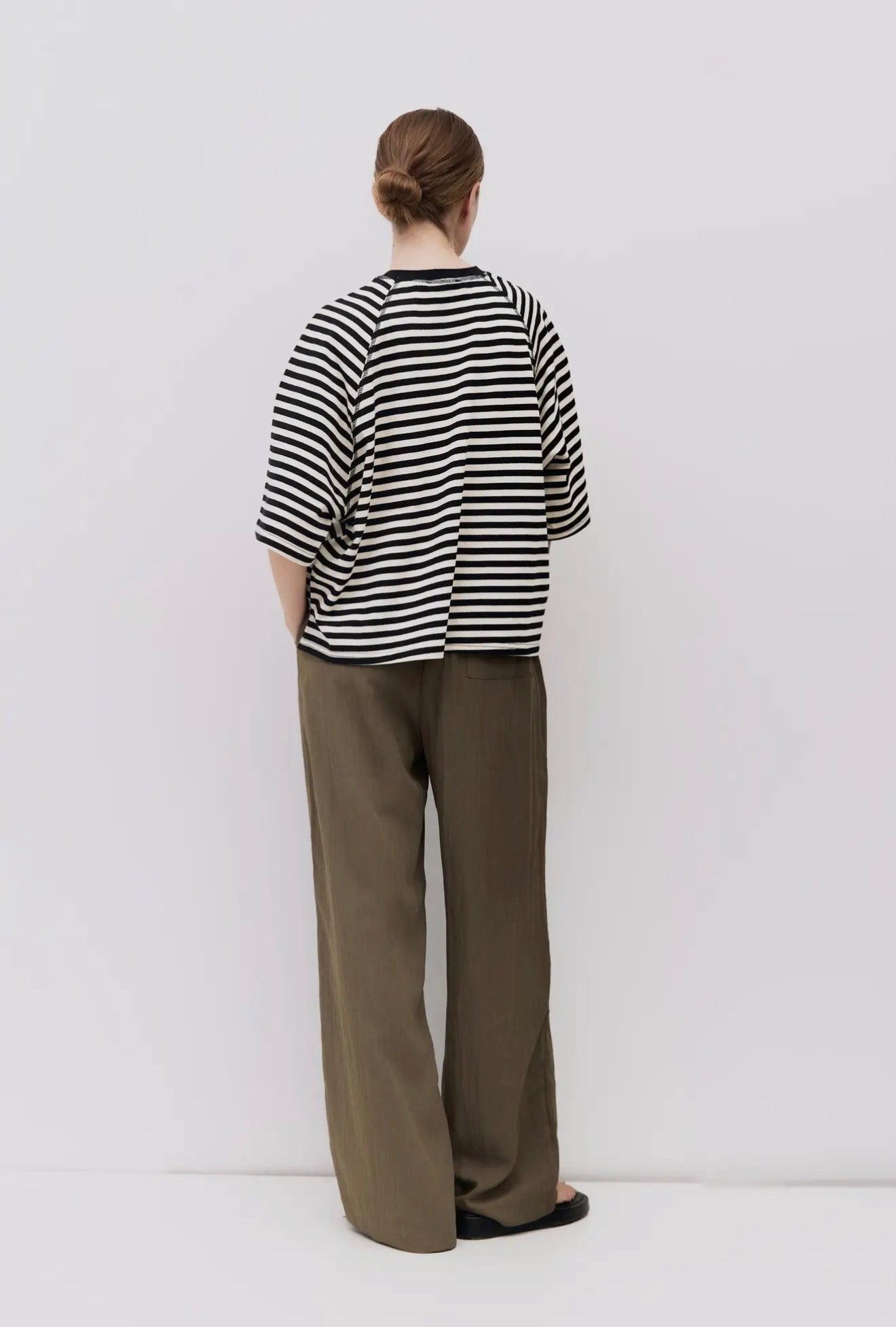 Striped Boxy Elbow Tee